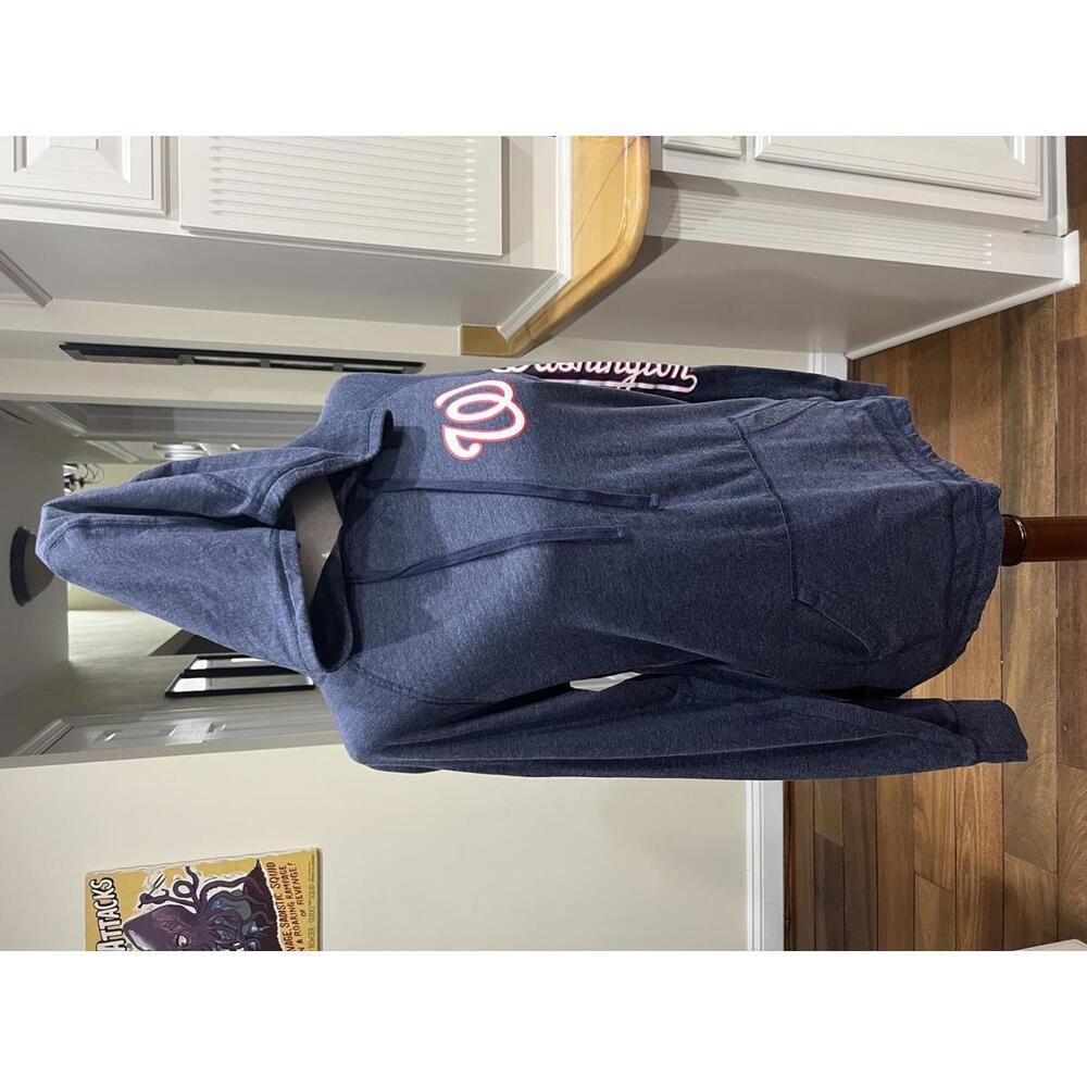 Washington Nationals Lightweight Hoodie Small Navy Pullover